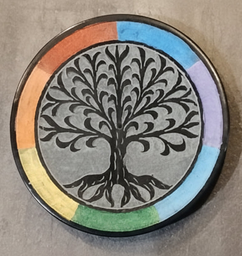 Rainbow Wheel Incense burner w/ Symbol