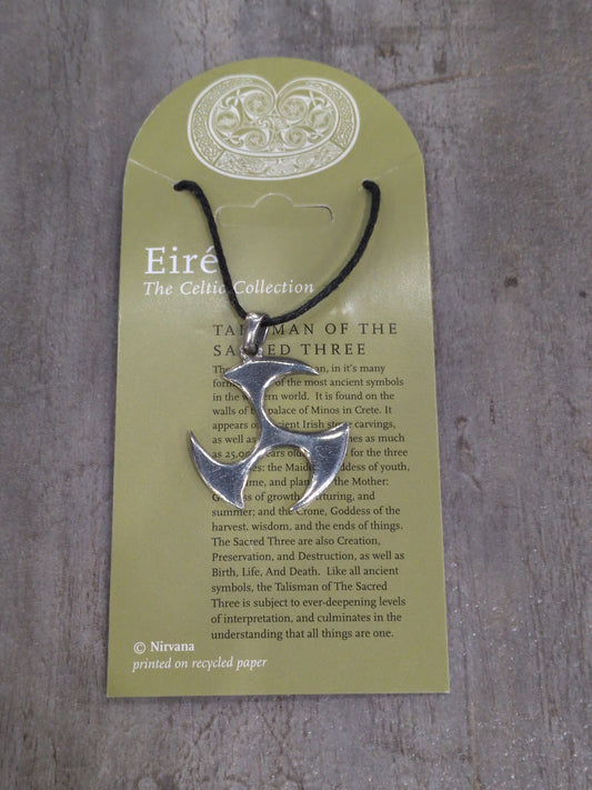 Eiré Celtic Collection Talisman of the Sacred Three Pewter Pendant