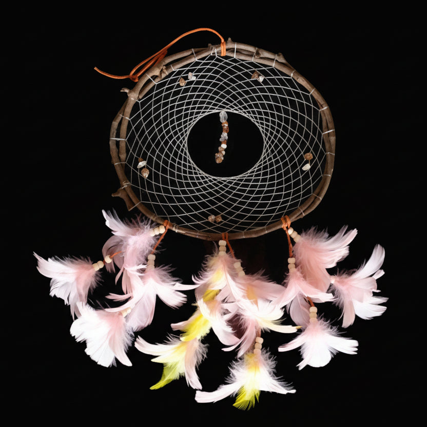 Large Dream Catcher w/ Dyed Feathers