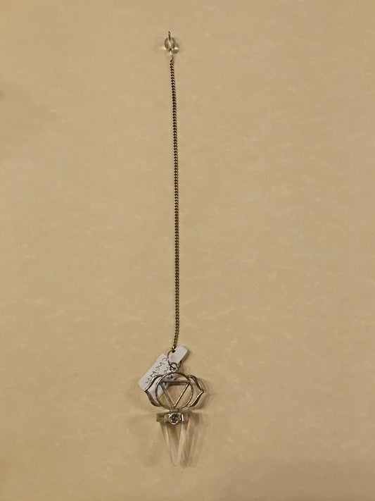 Third Eye Chakra With Clear Quartz Point Pendulum