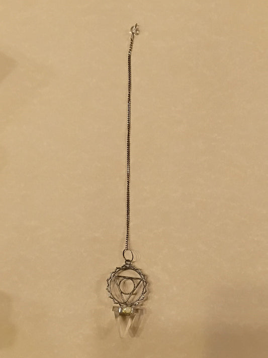 Throat Chakra With Quartz Point Pendulum