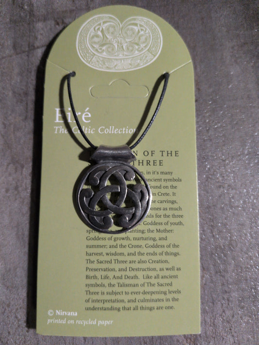 Eiré Celtic Collection Talisman of the Sacred Three Pewter Pendant