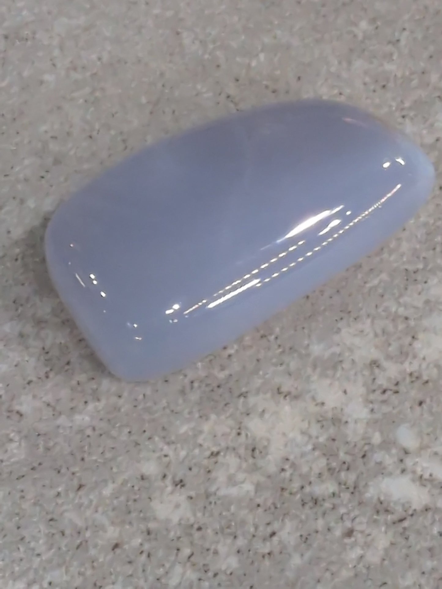 Blue Chalcedony palm stone
