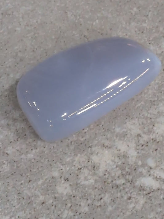 Blue Chalcedony palm stone