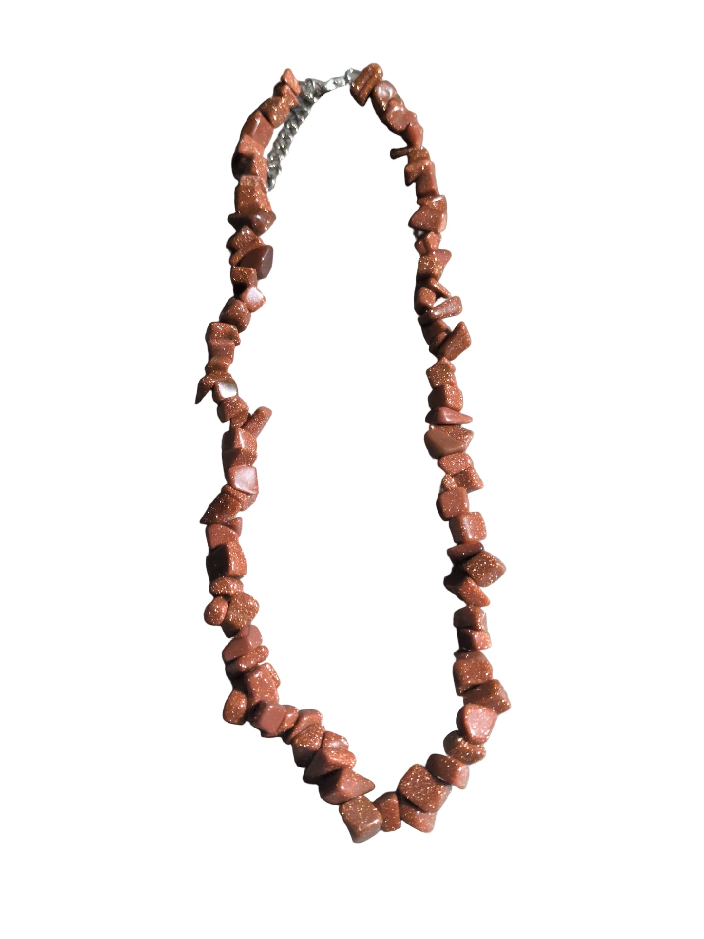 Gemstone Large Chips Choker- Goldstone