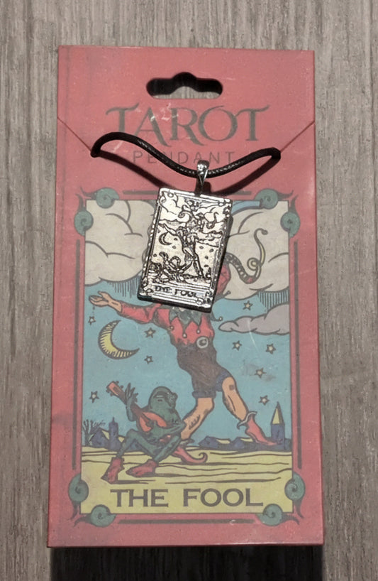 Tarot collection The Fool Pewter Pendant w/ Leather cord