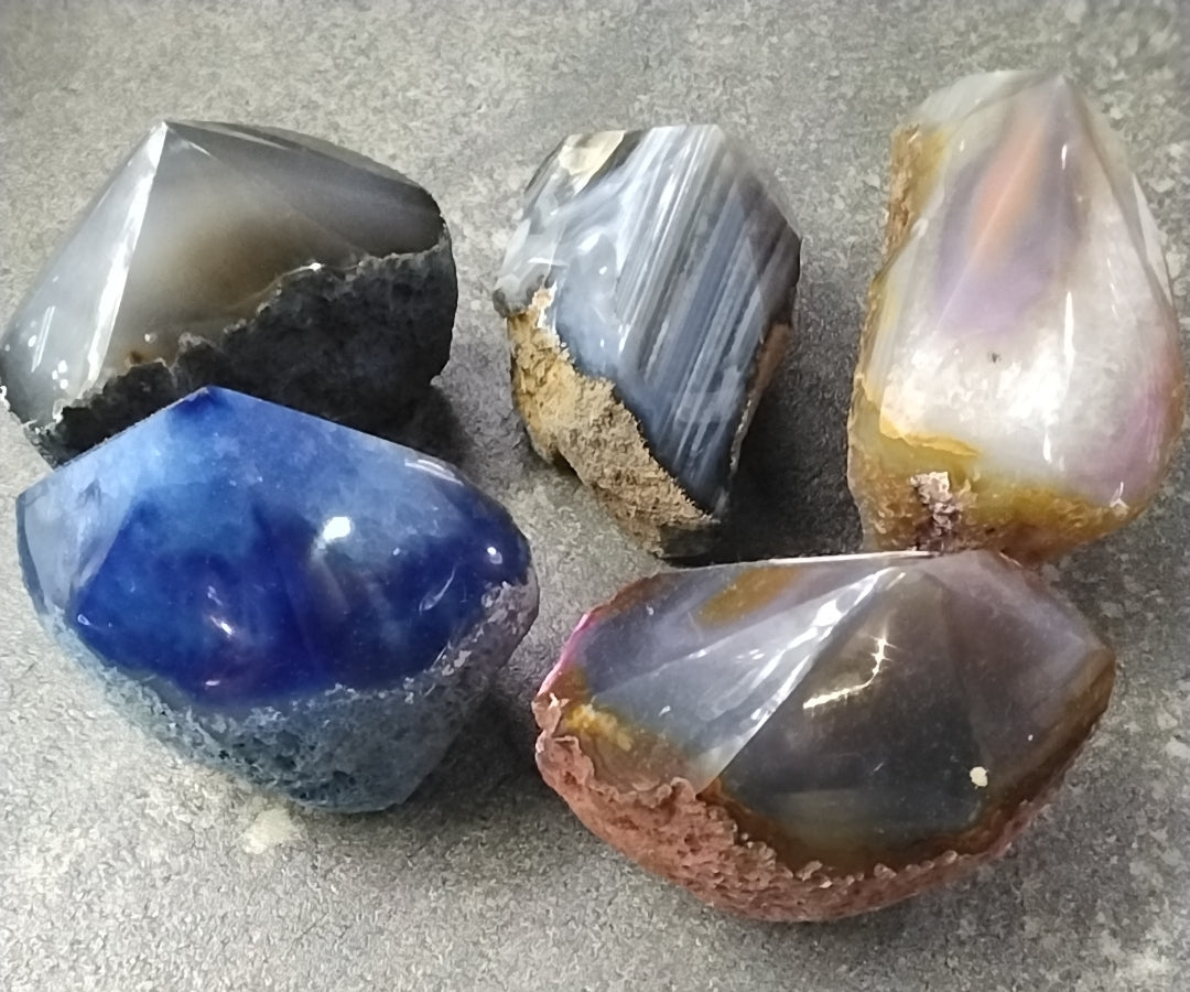 Dyed Agate Crystal Points (Carved)