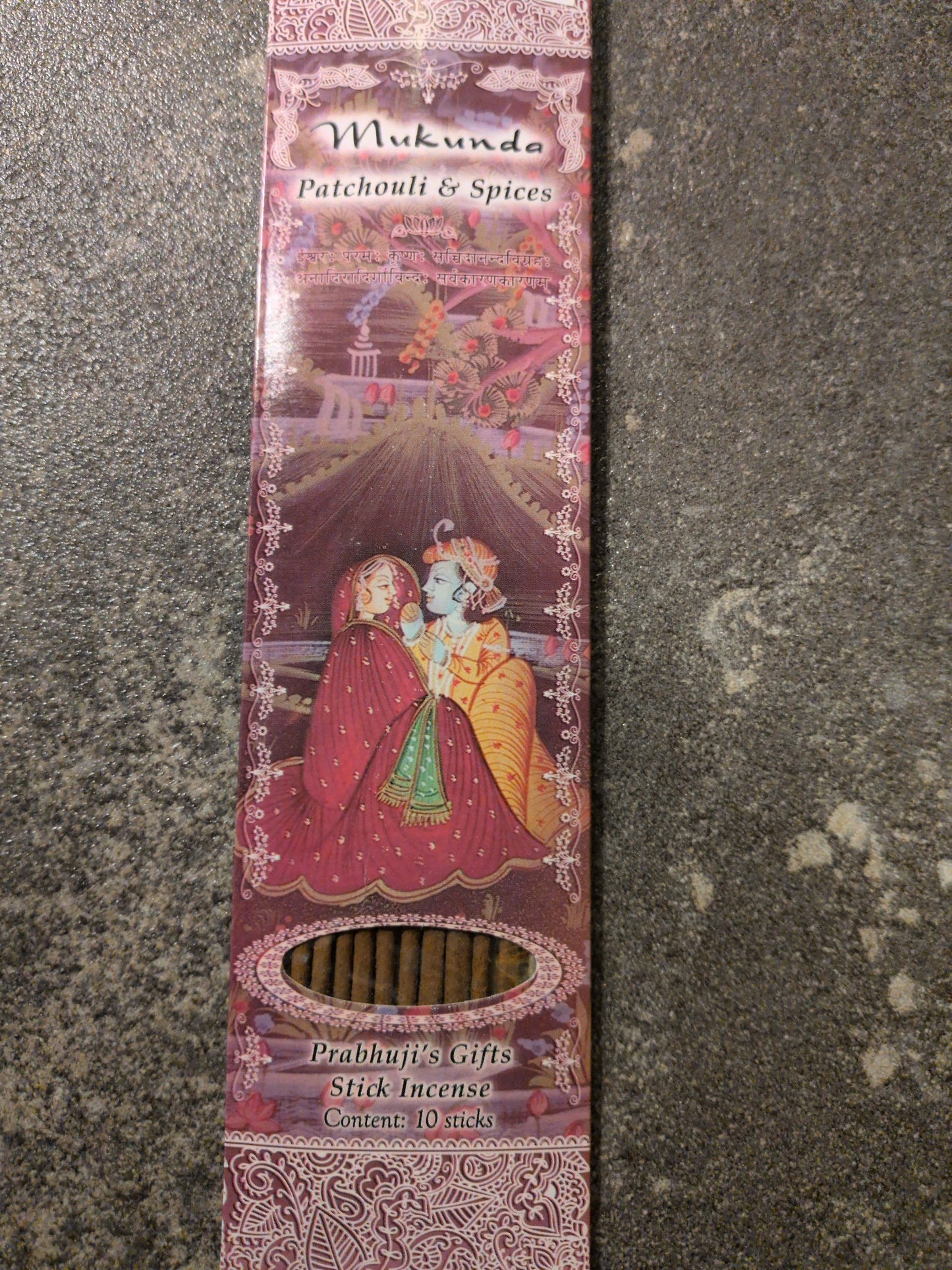 Prabhuji's Incense 10 sticks Mukunda