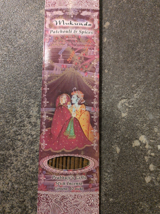 Prabhuji's Incense 10 sticks Mukunda