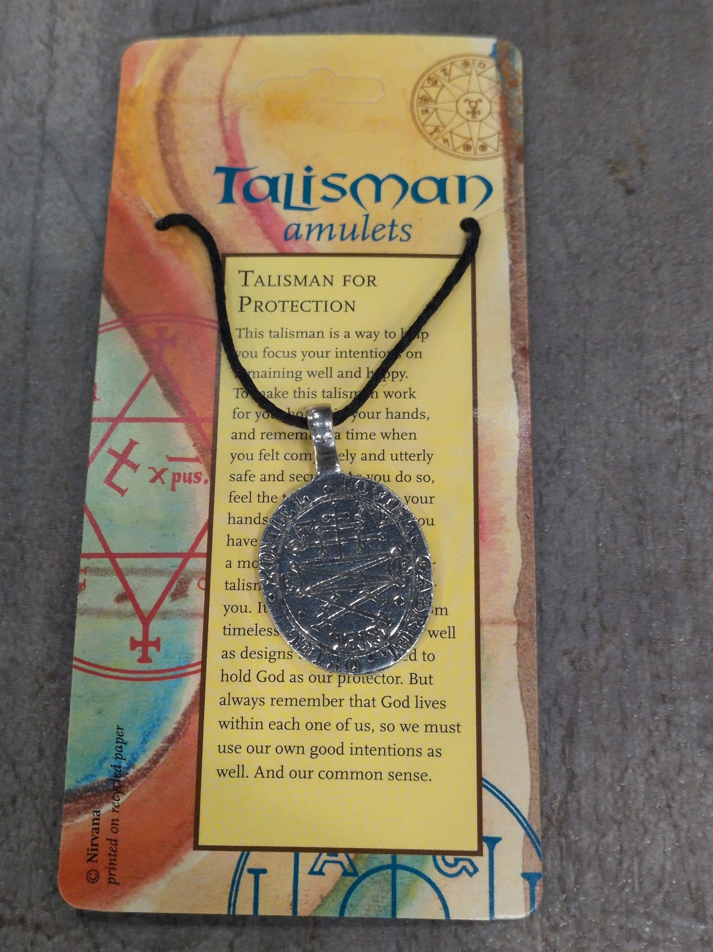 Talisman Amulets Talisman for Protection Pewter Pendant