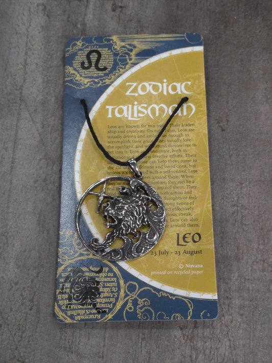 Zodiac Talisman Large Leo Pewter Pendant