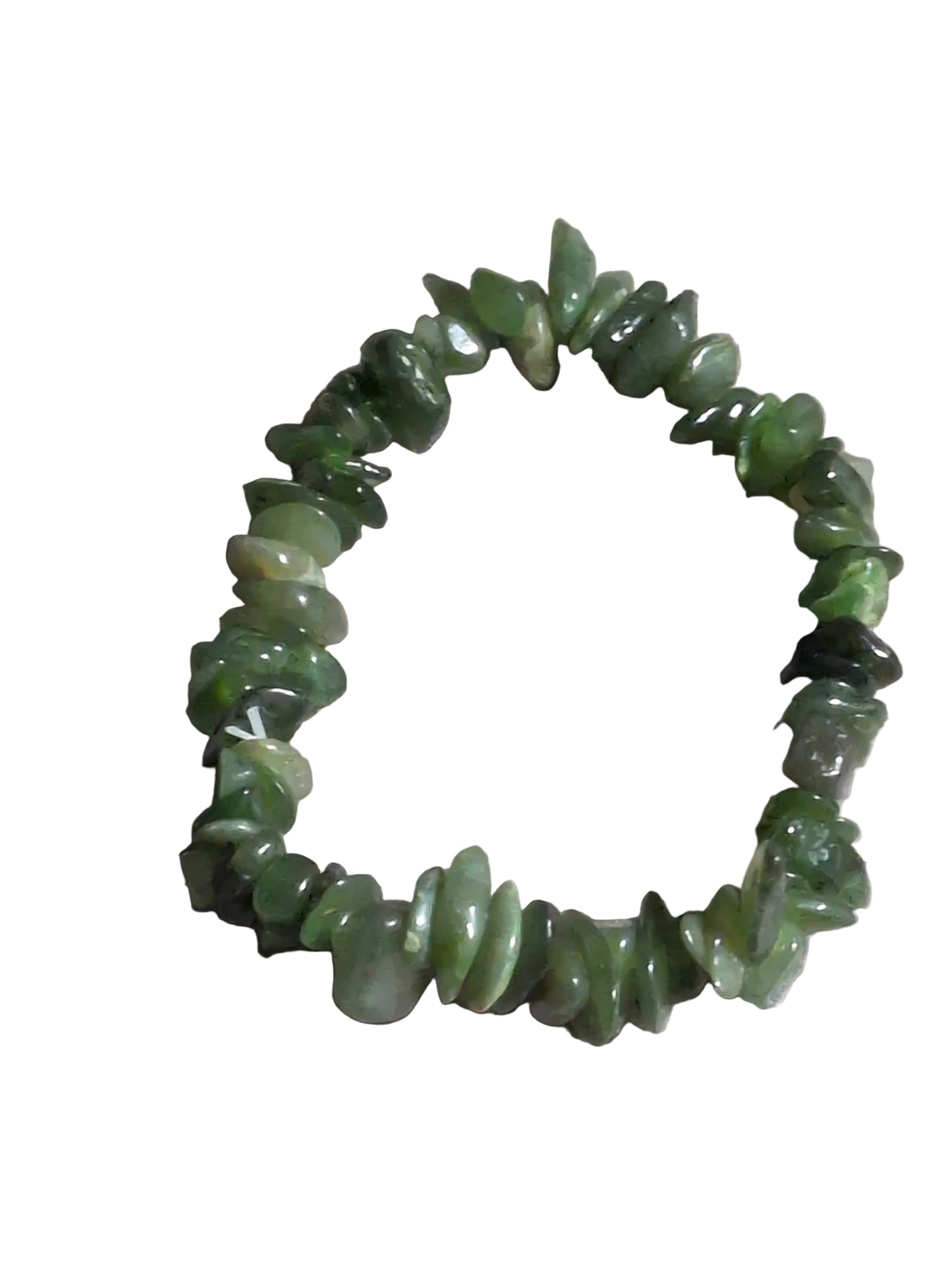 Elastic Chips Bracelet - Canadian Jade
