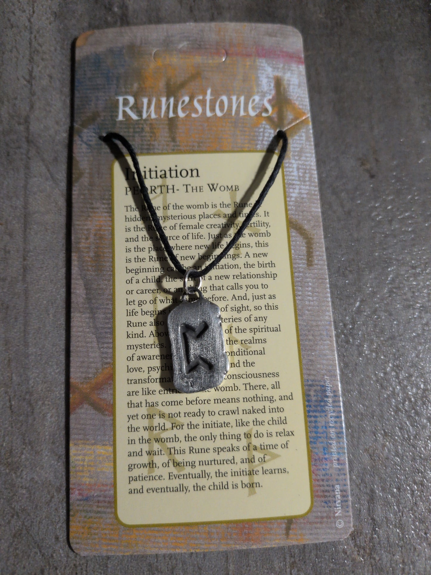 Runestones Initiation Pewter Pendant