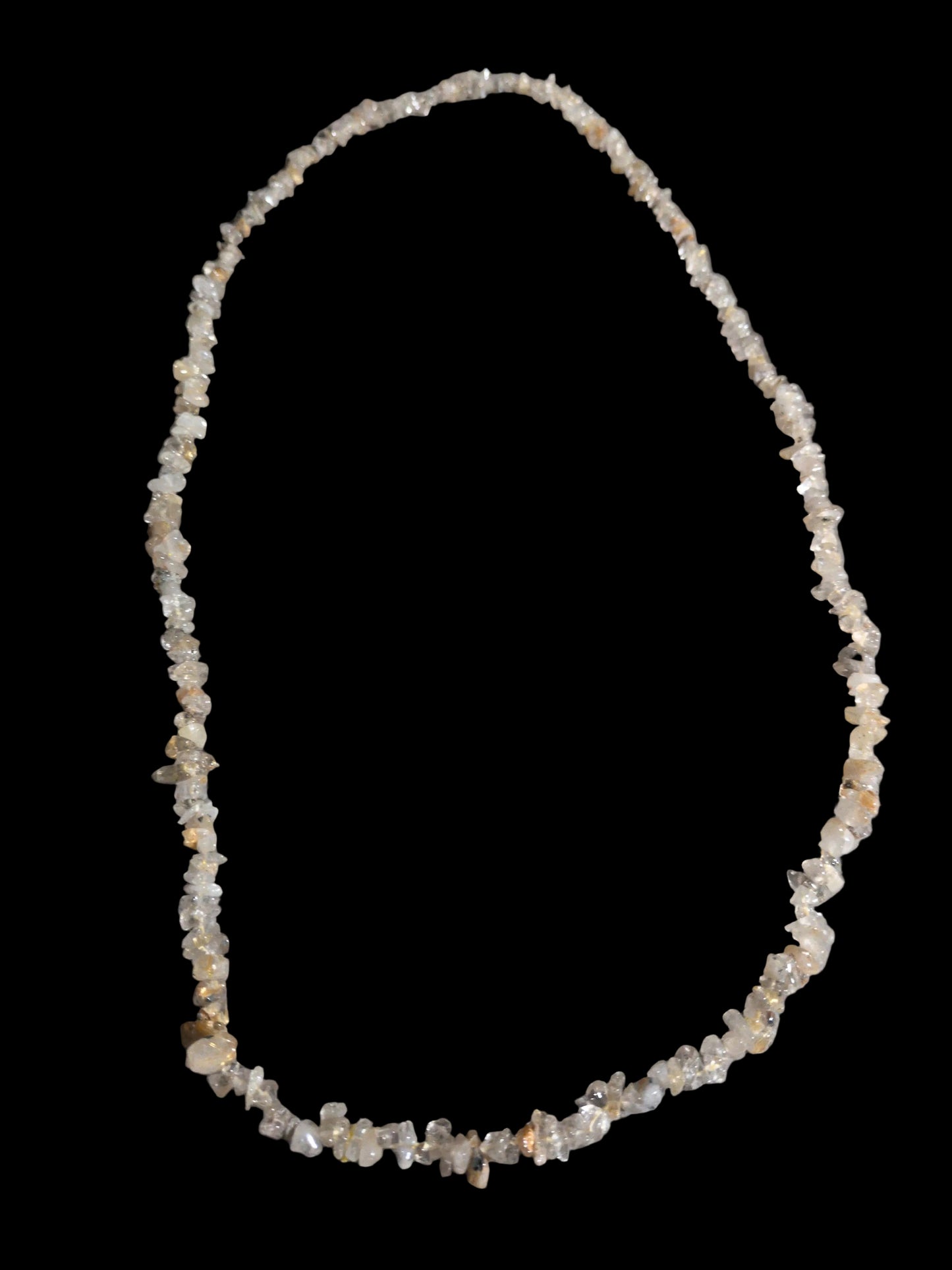 Gemstone Chips Necklace- Golden Healer Quartz