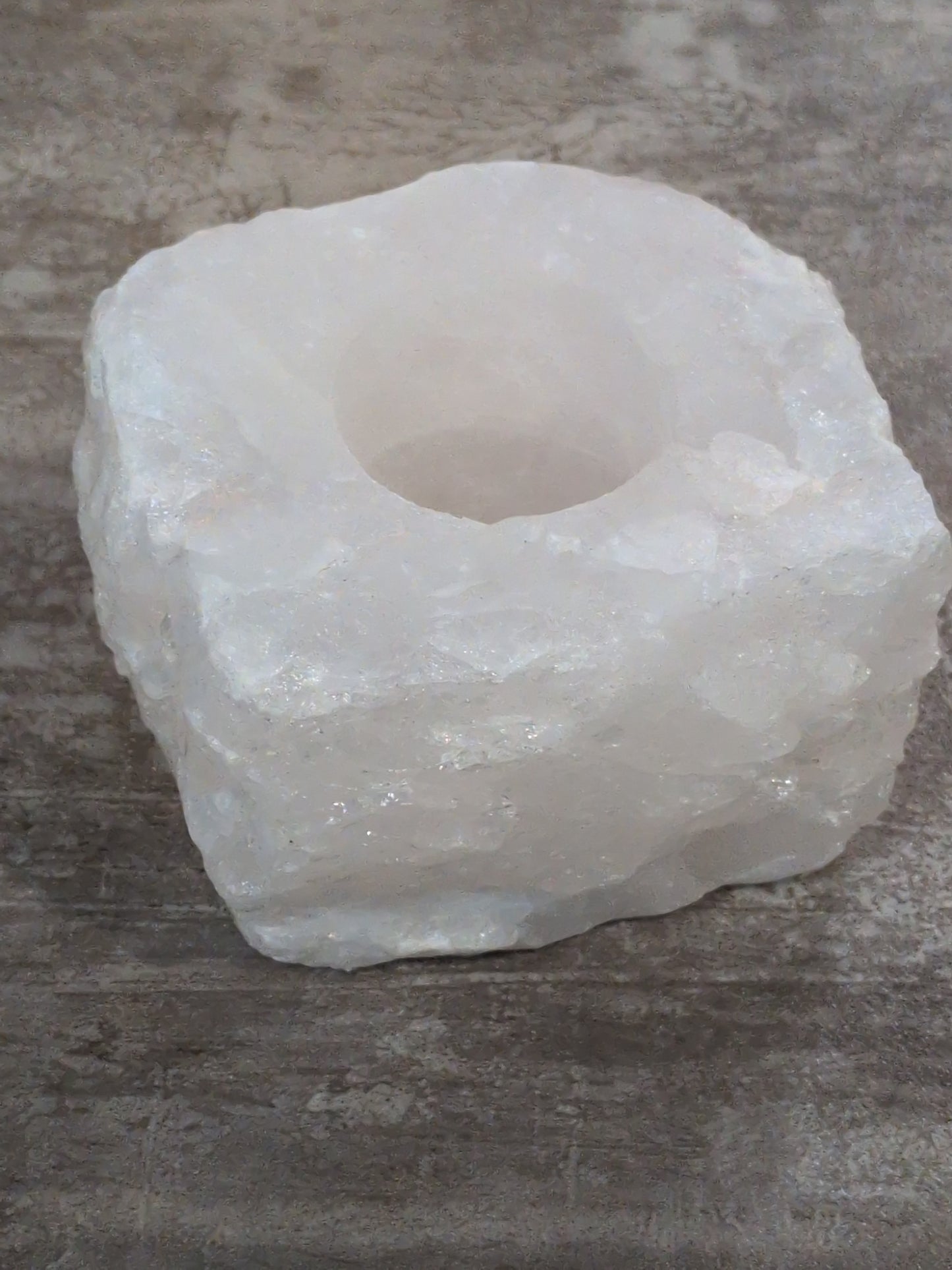 Clear Quartz Tea light holder
