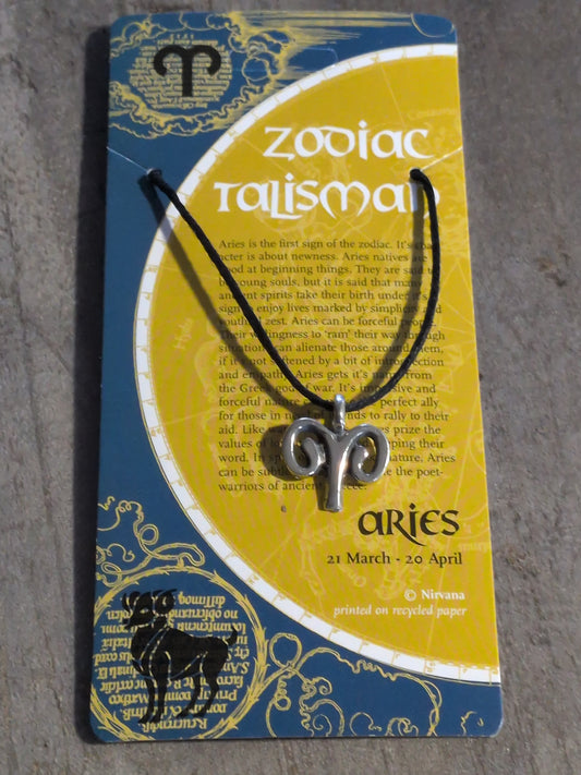 Zodiac Talisman Aries Pewter Pendant