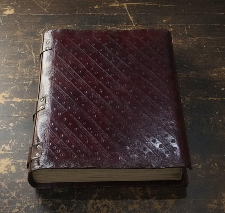 Large 10" x 13" 7 Chakra Leather Journal