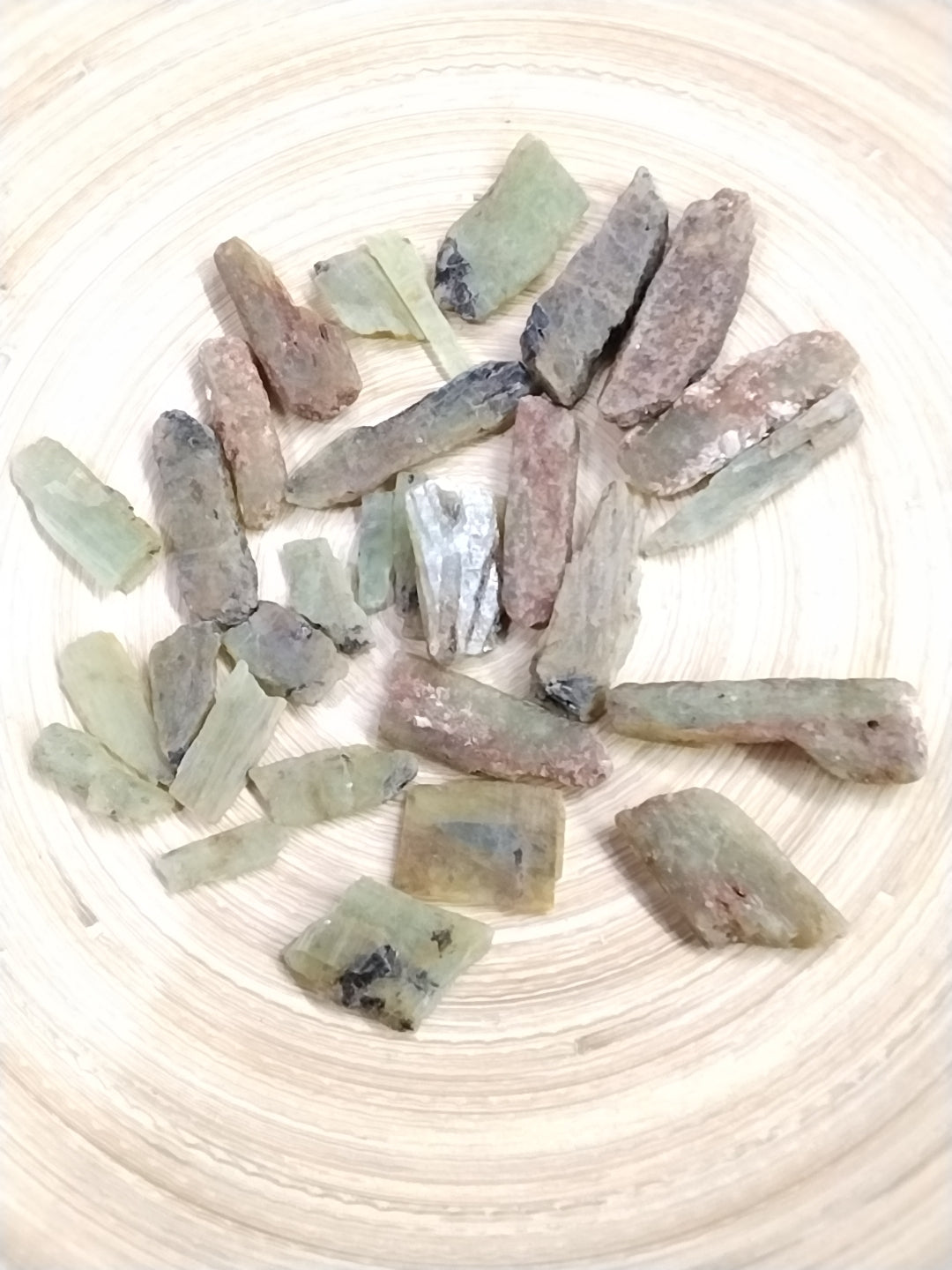 Large Green Kyanite blades rough stone
