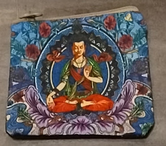 4" x 4" Zipper Bag Buddha Floral