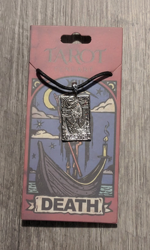 Tarot collection Death Pewter Pendant w/ Leather cord