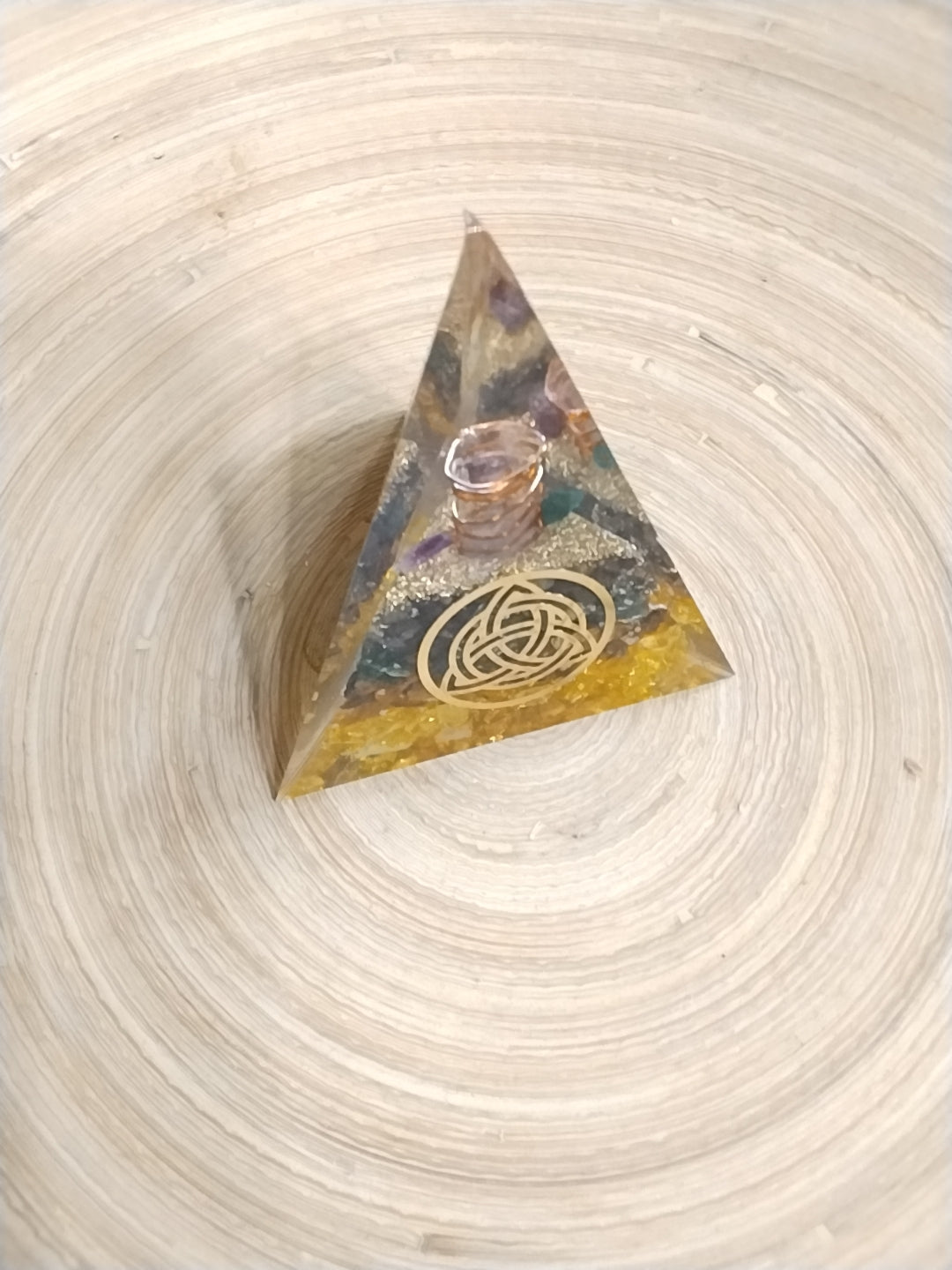 Organite Pyramid w/ Triquetra