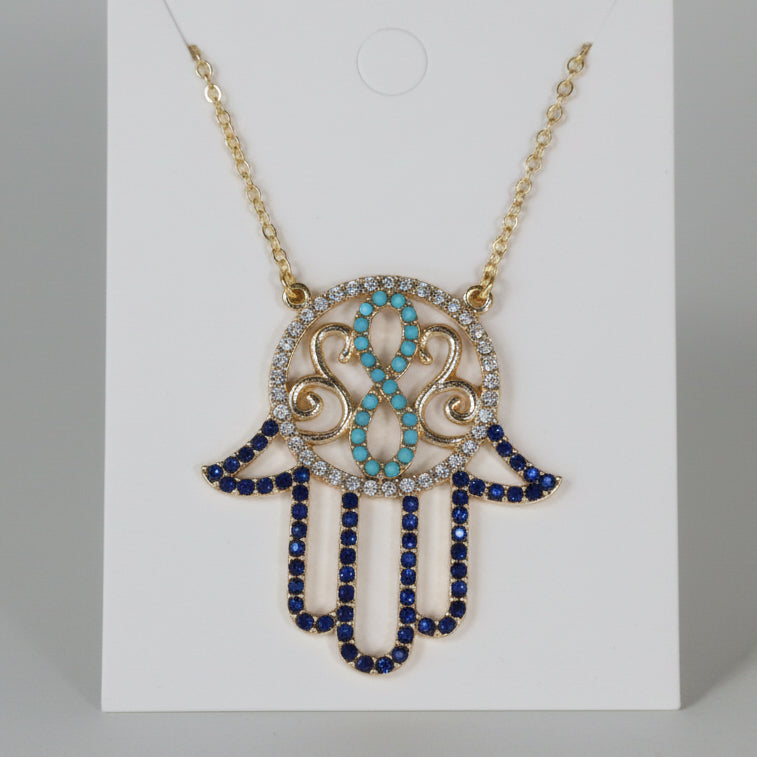 Fatima Hand on gold plated stainless steel chain