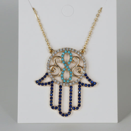 Fatima Hand on gold plated stainless steel chain