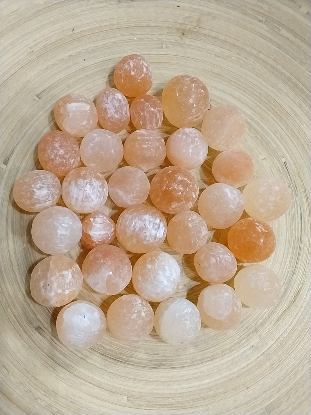 Orange Selenite sphere
