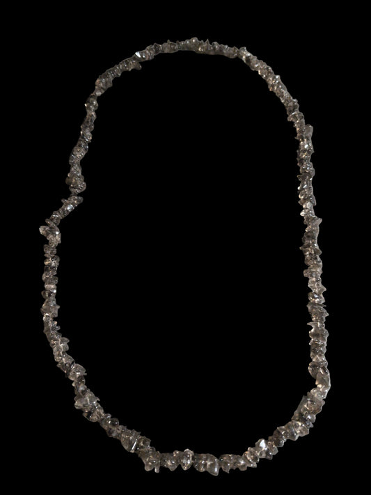 Gemstone Chips Necklace- Smokey Quartz