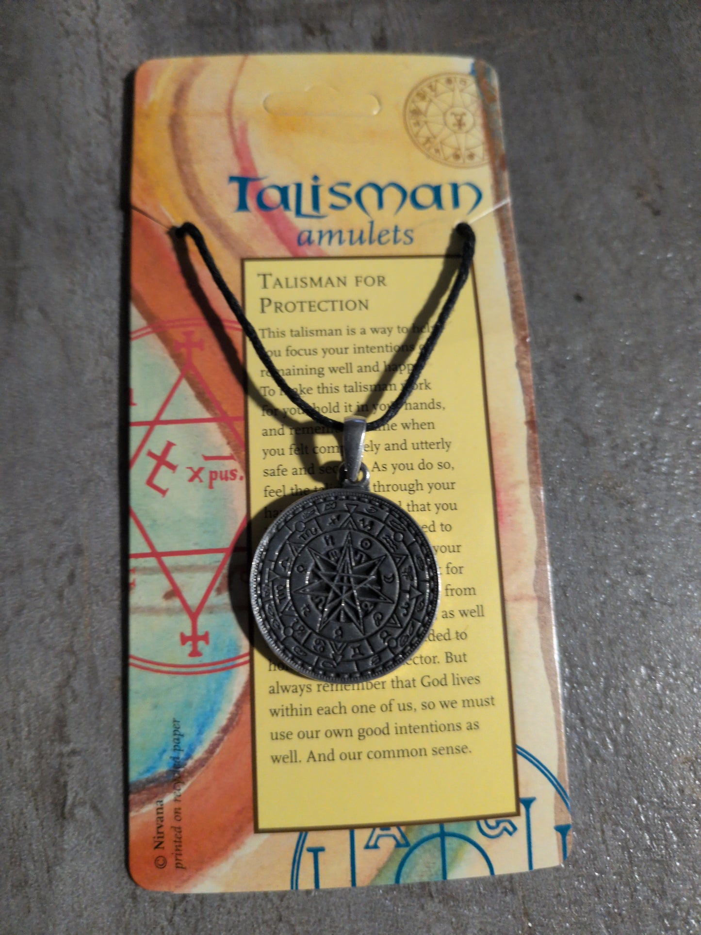 Talisman Amulets Talisman for Protection #3 Pewter Pendant