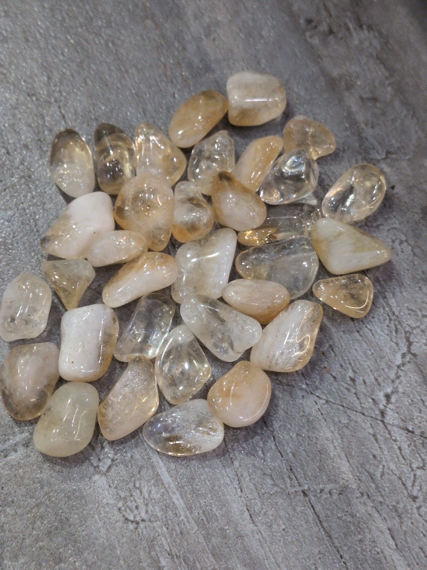 Citrine (heat treated) Tumbled stone