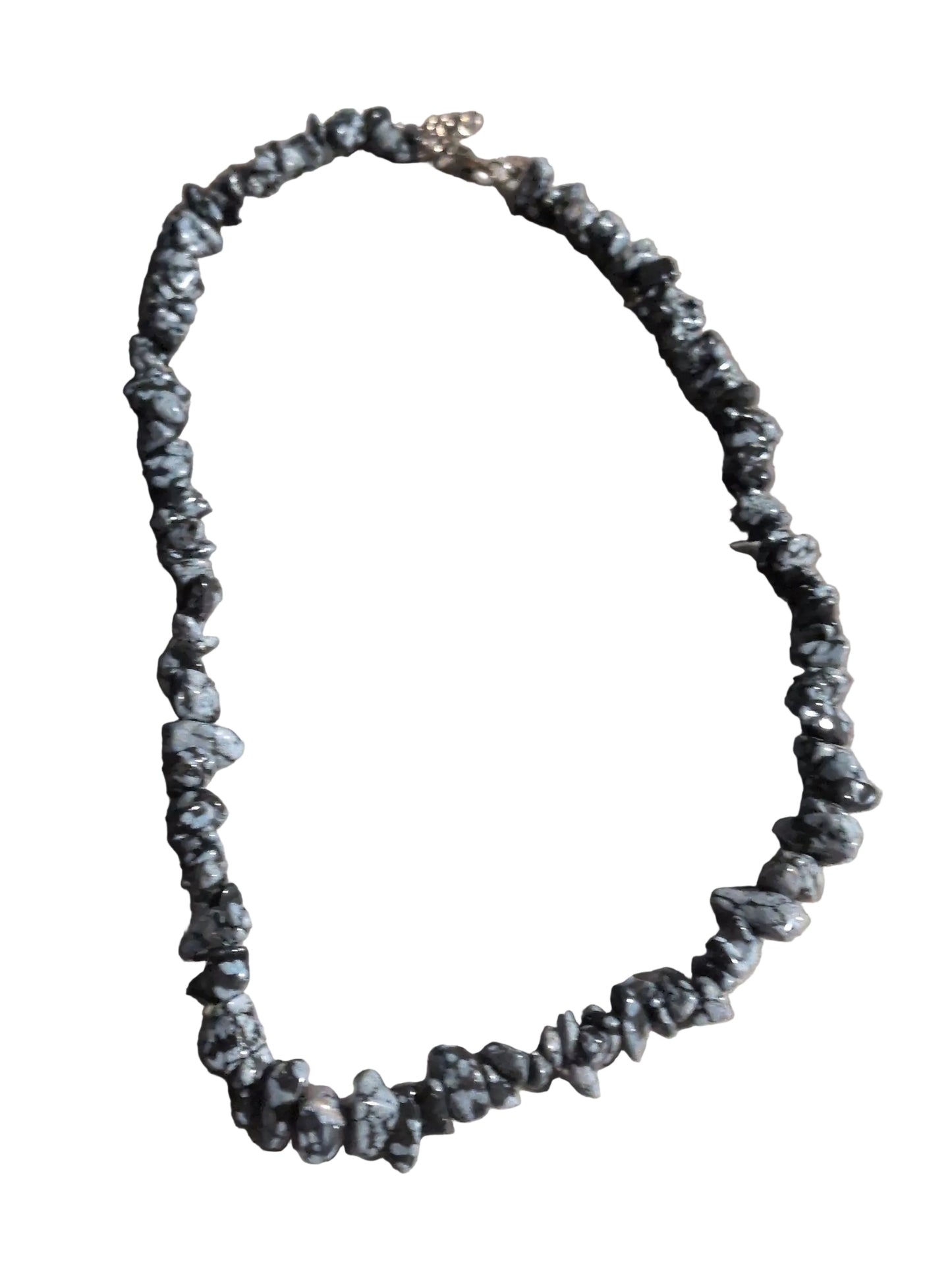 Gemstone Chips Choker- Snowflake Obsidian