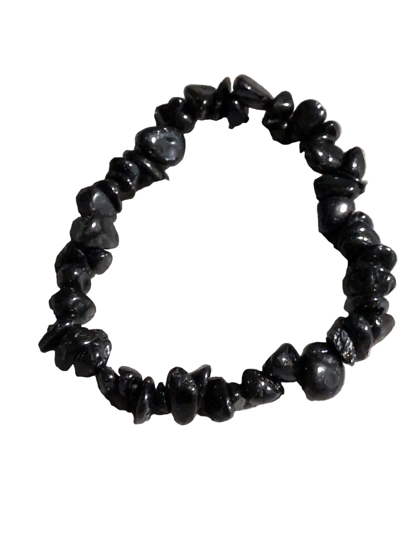 Elastic Chips Bracelet - Black Spinel