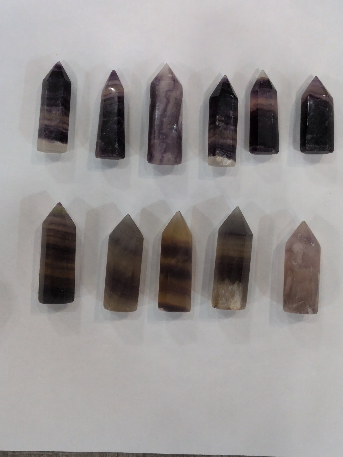 Assorted Fluorite carved Points (base cut)