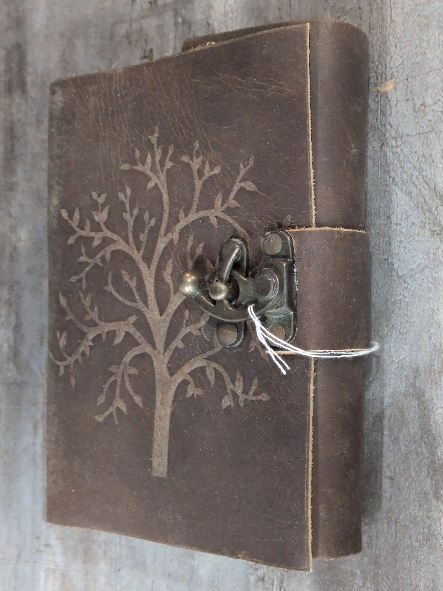 Tree of Life Chocolate Brown Leather Journal 5x7