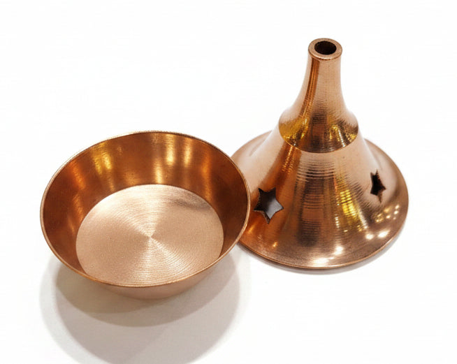 Brass Copper Plated Cone Incense Burner 2.5"