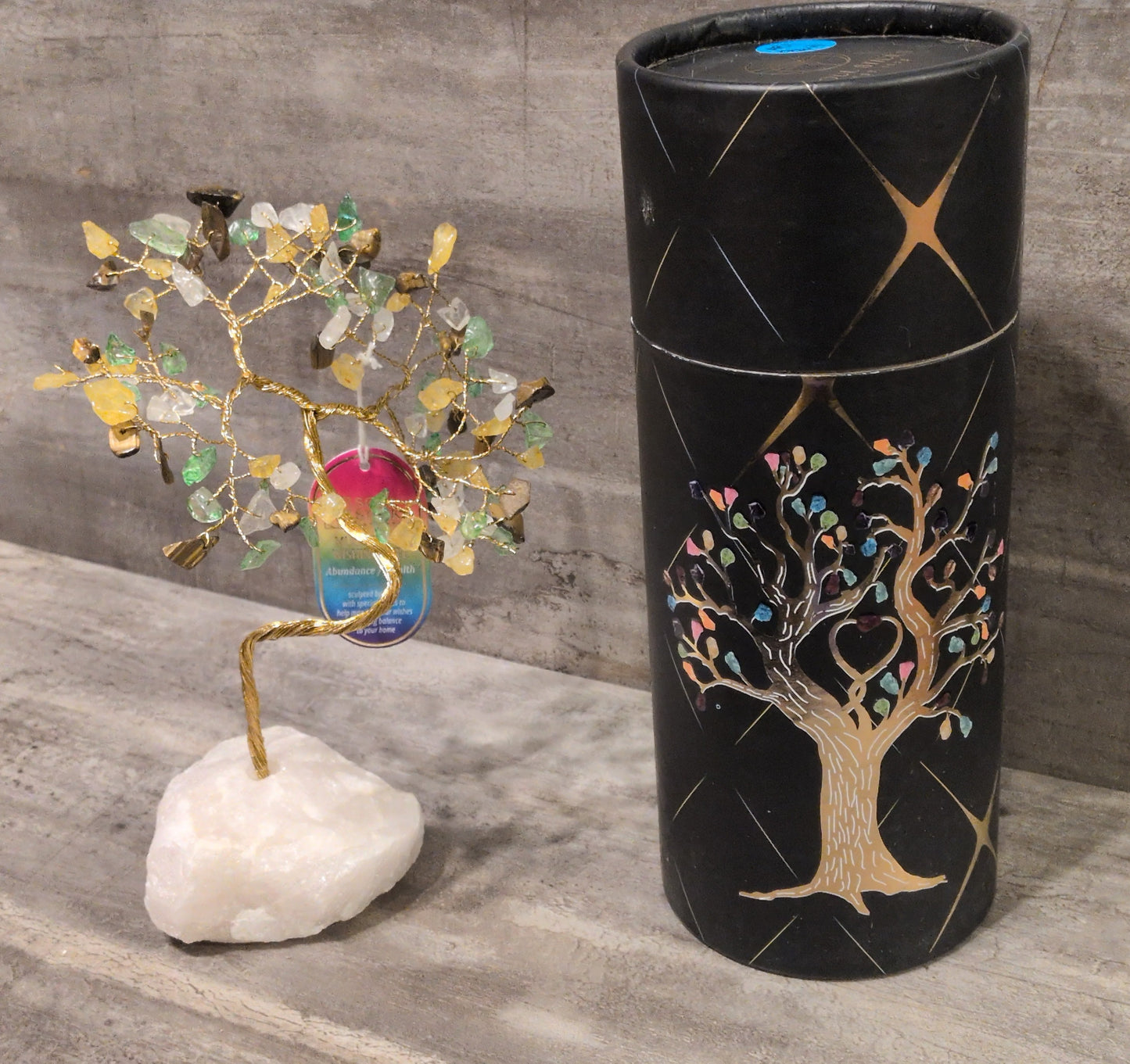 Soul Sticks Stone Base Gemstone Tree - Abundance & Wealth