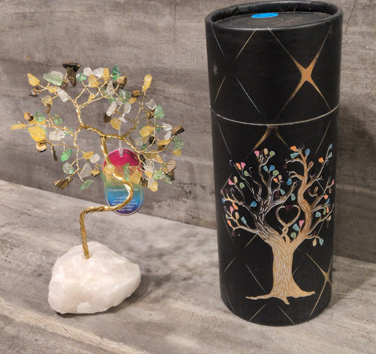 Soul Sticks Stone Base Gemstone Tree - Abundance & Wealth