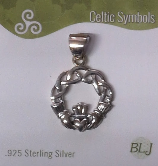 Claddagh Sterling Silver Pendant
