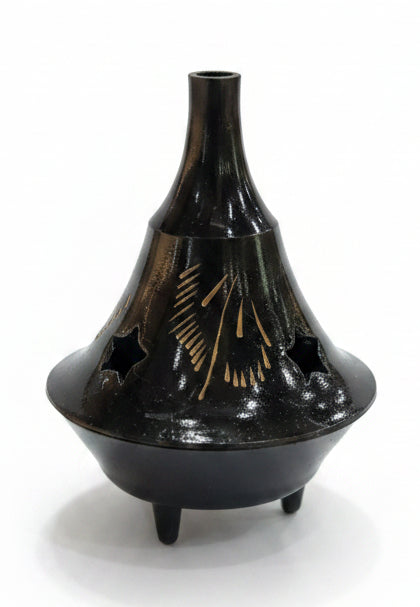 Brass Black Cone Incense Burner 2.5"