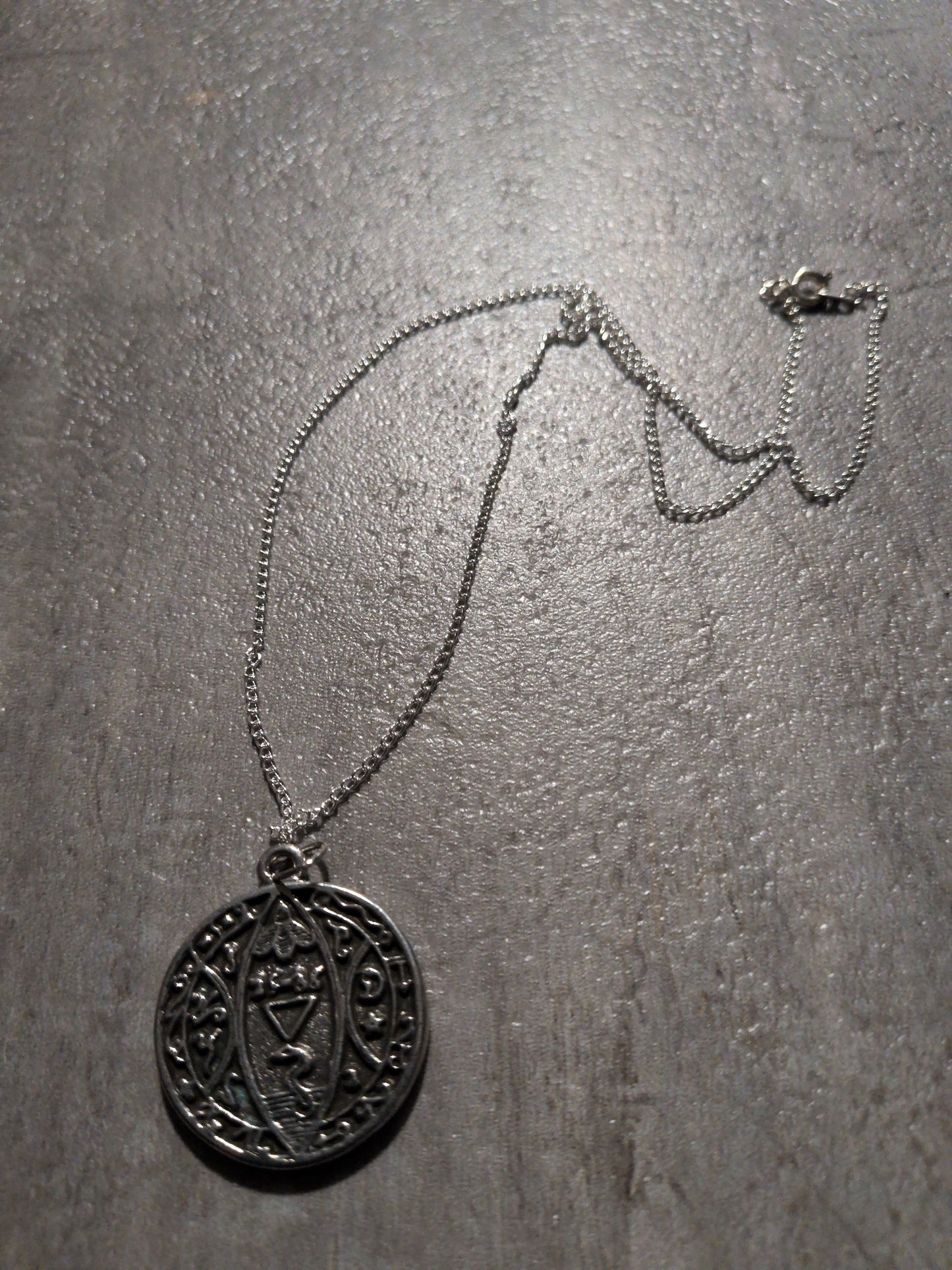 Control Evil Spirits Pewter Pendant w/ Chain