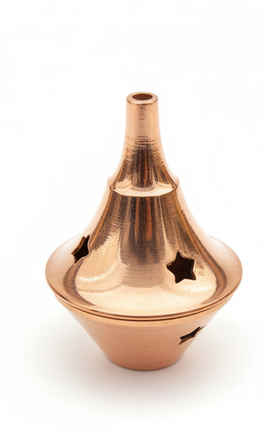 Brass Copper Plated Cone Incense Burner 2.5"
