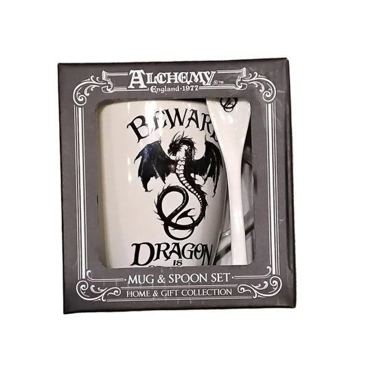 Beware Dragon Is Stirring Mug And Spoon