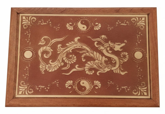 Acacia Wooden Box Dragon