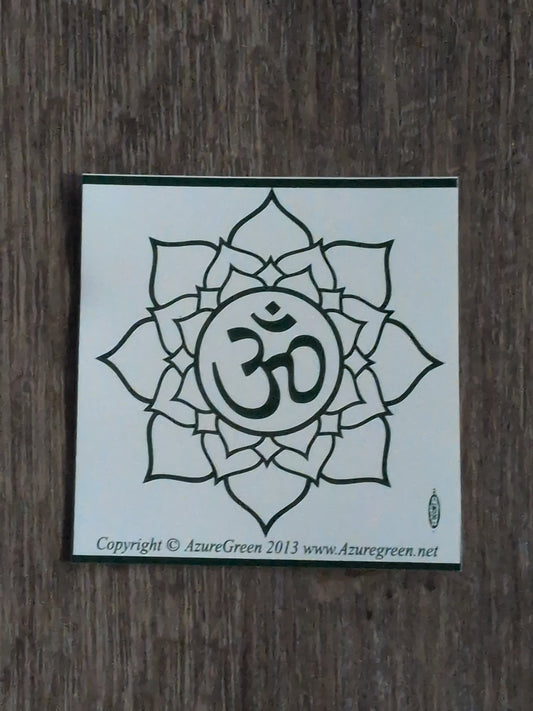 2x2 Lotus Om Sticker