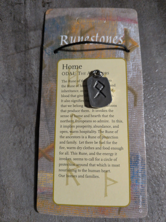 Runestones Home Pewter Pendant