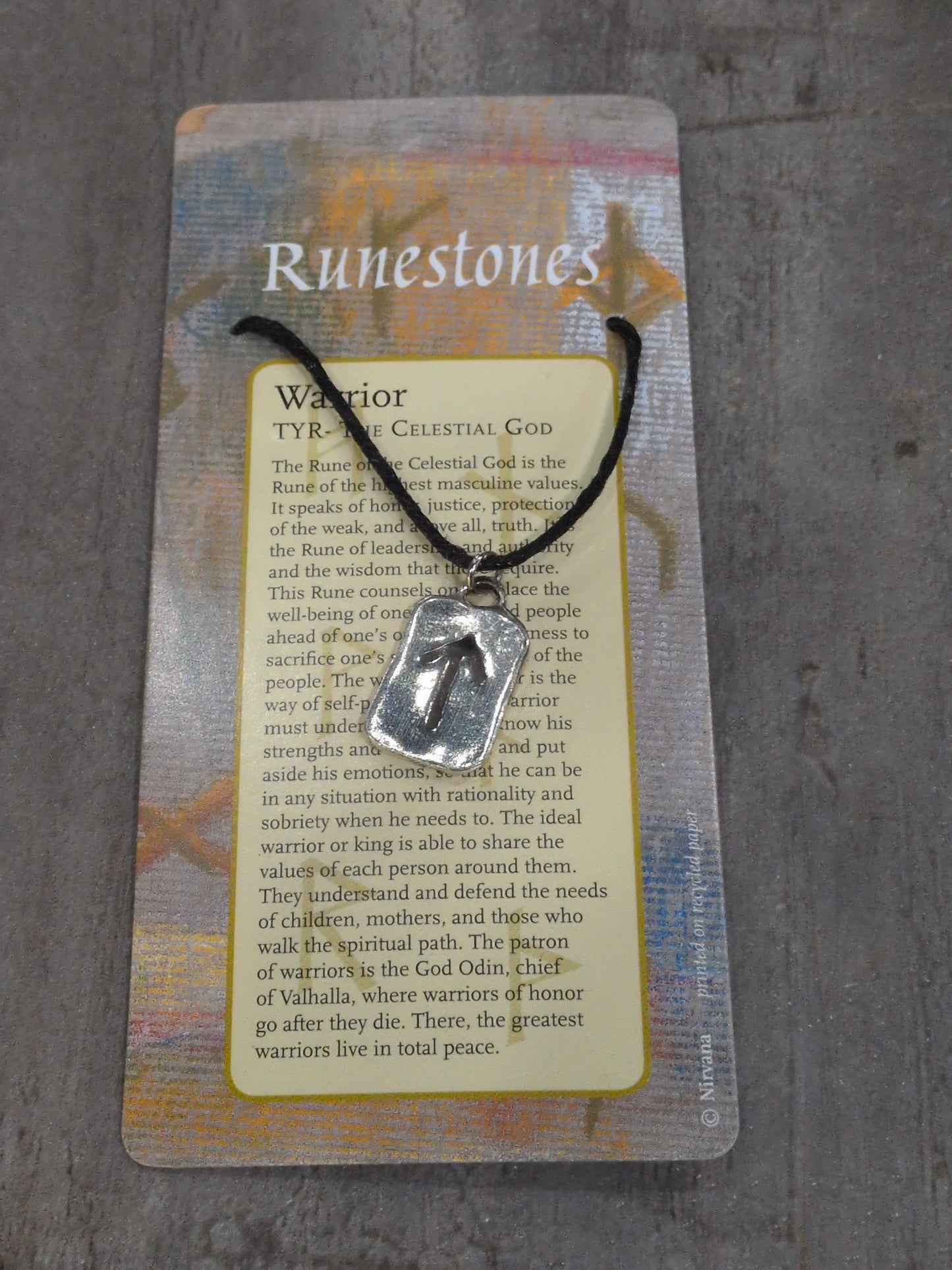 Runestones Warrior Pewter Pendant