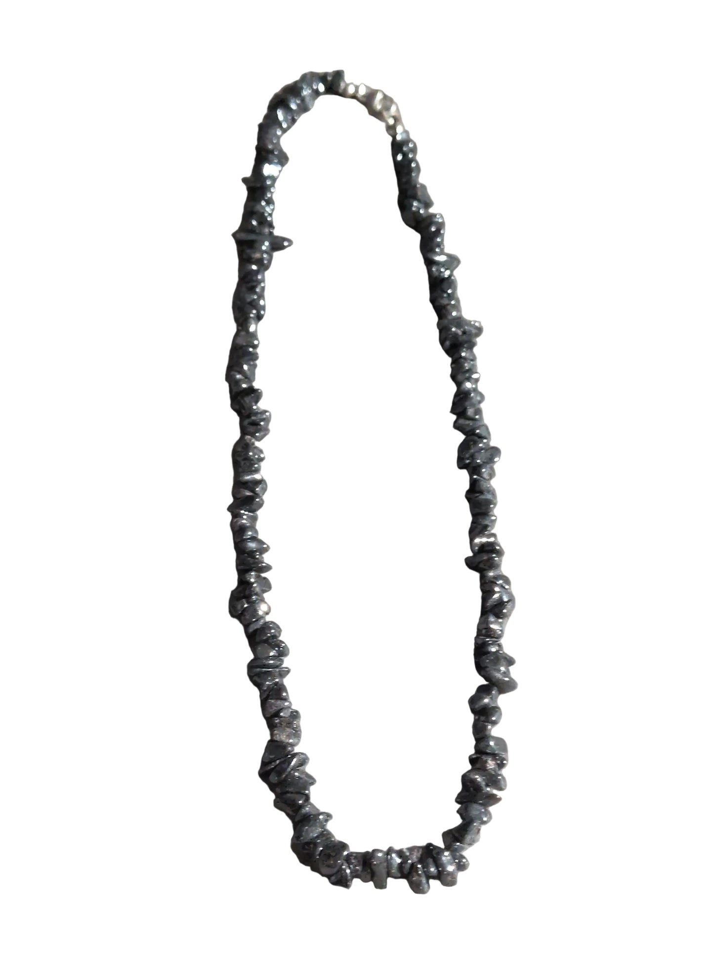 Gemstone Chips Choker- Hematite