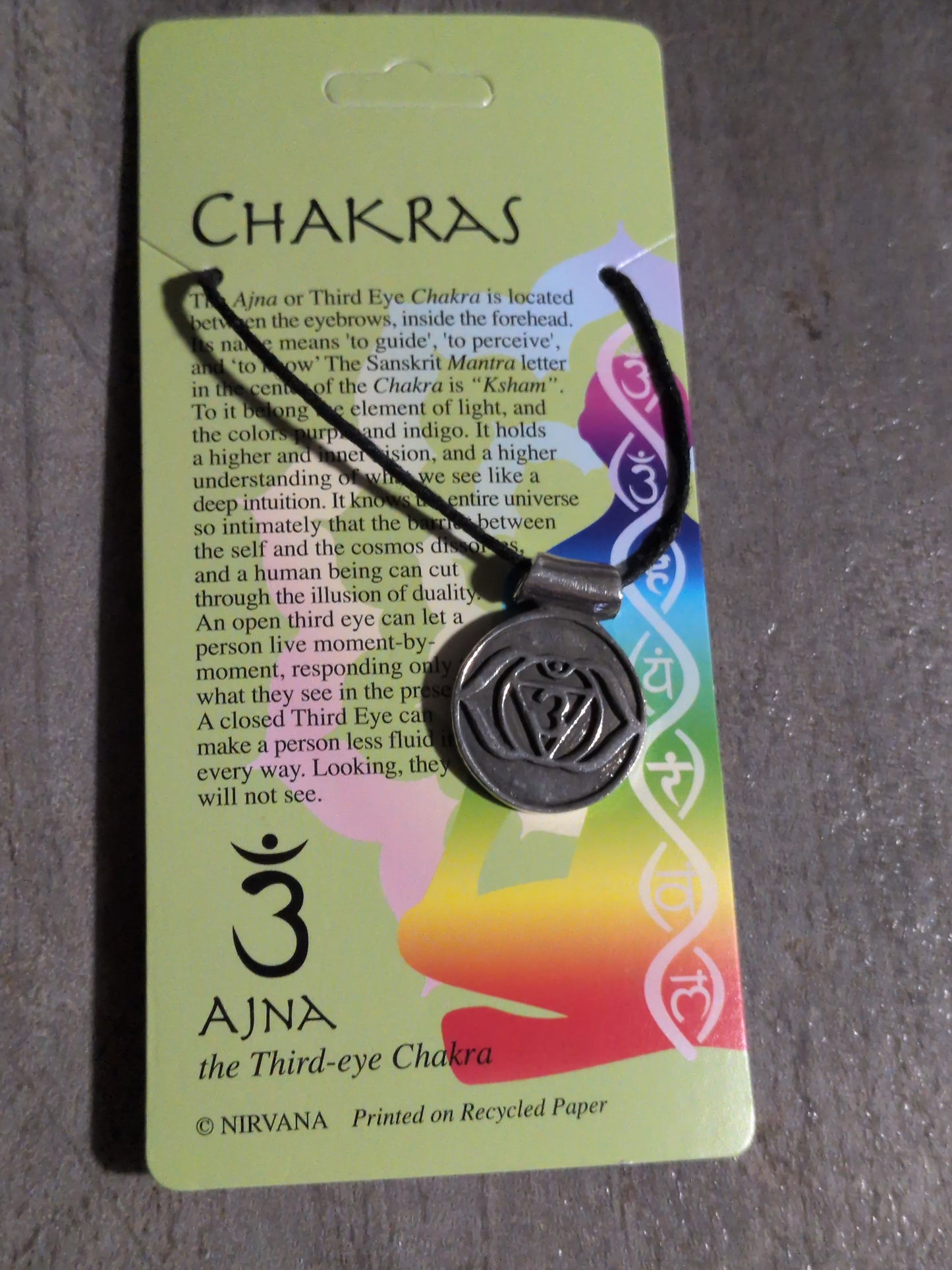 Chakras Collection Anja/ Third eye Chakra Pewter Pendant