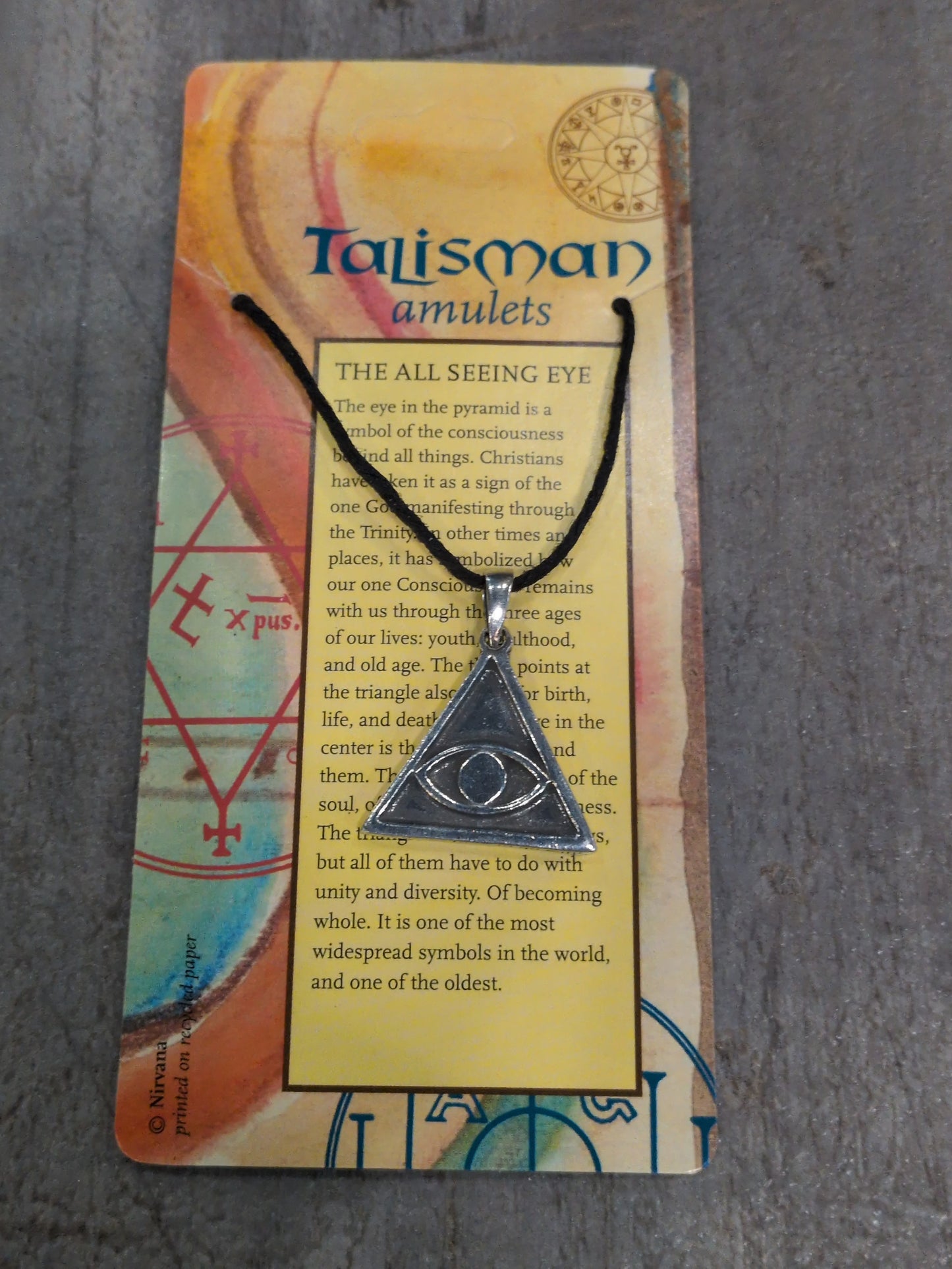 Talisman Amulets All Seeing Eye Pewter Pendant